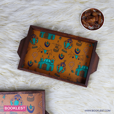 Small Tray Orange - Wood - Image 1