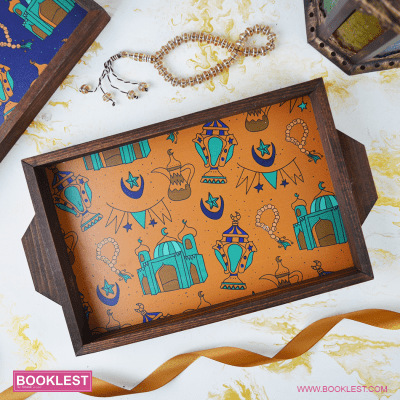 Small Tray Orange - Wood - Image 2