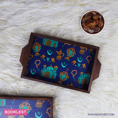 Small Tray Blue - Wood - Image 1
